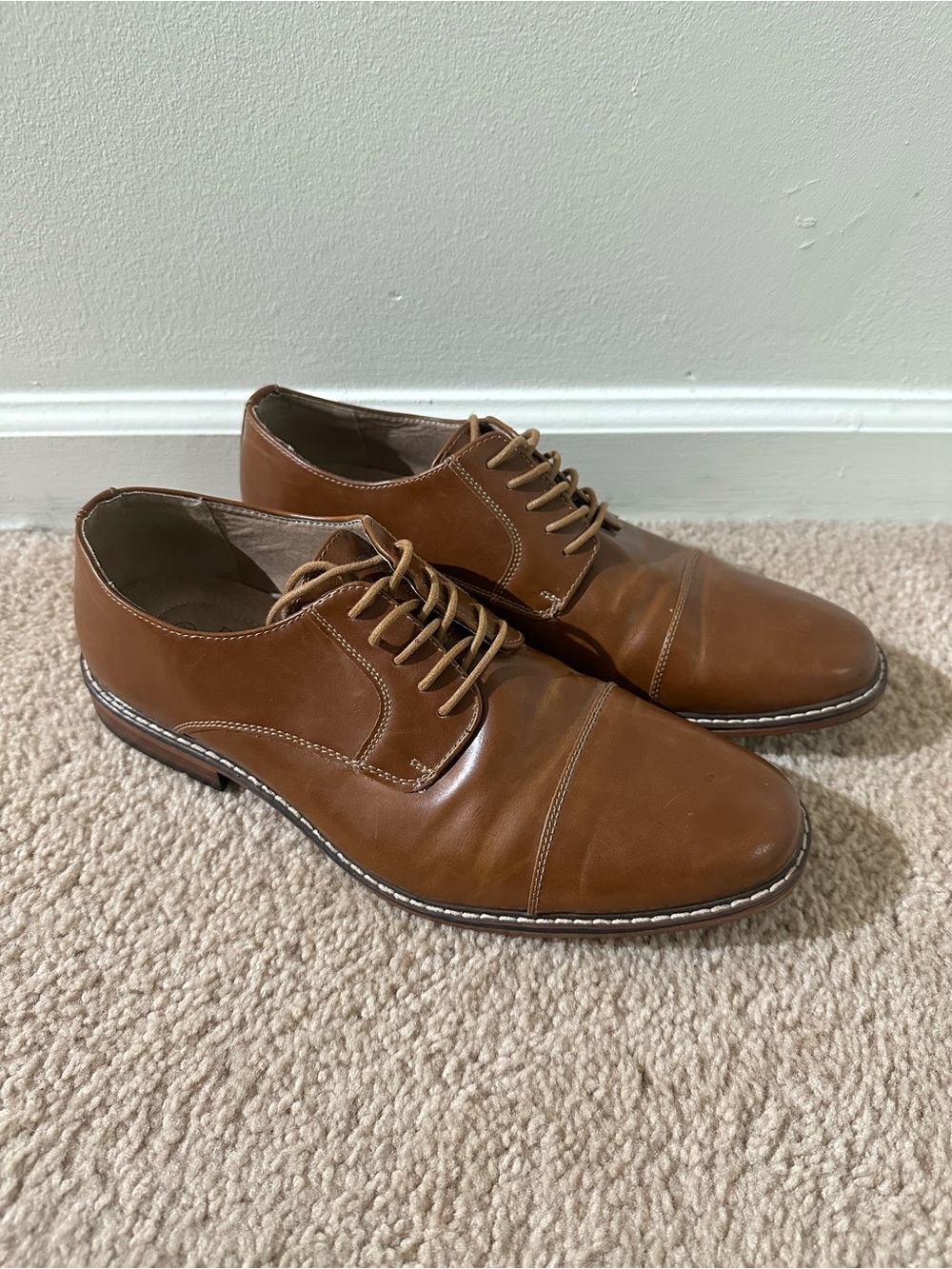 Dexter Men's Tan Cap-Toe Oxford Dress Shoes